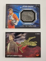 TOPPS Star Wars Medallion Collector Cards - Cassian Andor and Luke Skywalker