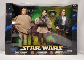 1998 Kenner Star Wars Action Collection Luke Skywalker Princess Leia Han Solo 