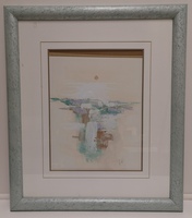 Cada Galleries Oil Painting In Mint Green Frame