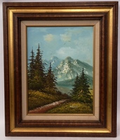 Mountain And Trail Art Print In Frame