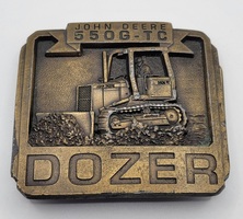 Vintage 1994 John Deere 550G-TC Dozer Brass Belt Buckle