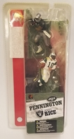 MCFARLANE NFL RICE / PENNINGTON - RAIDERS / JETS FIGURES