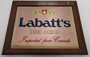 Labatt's Beer Framed Bar Pub Mirror Sign