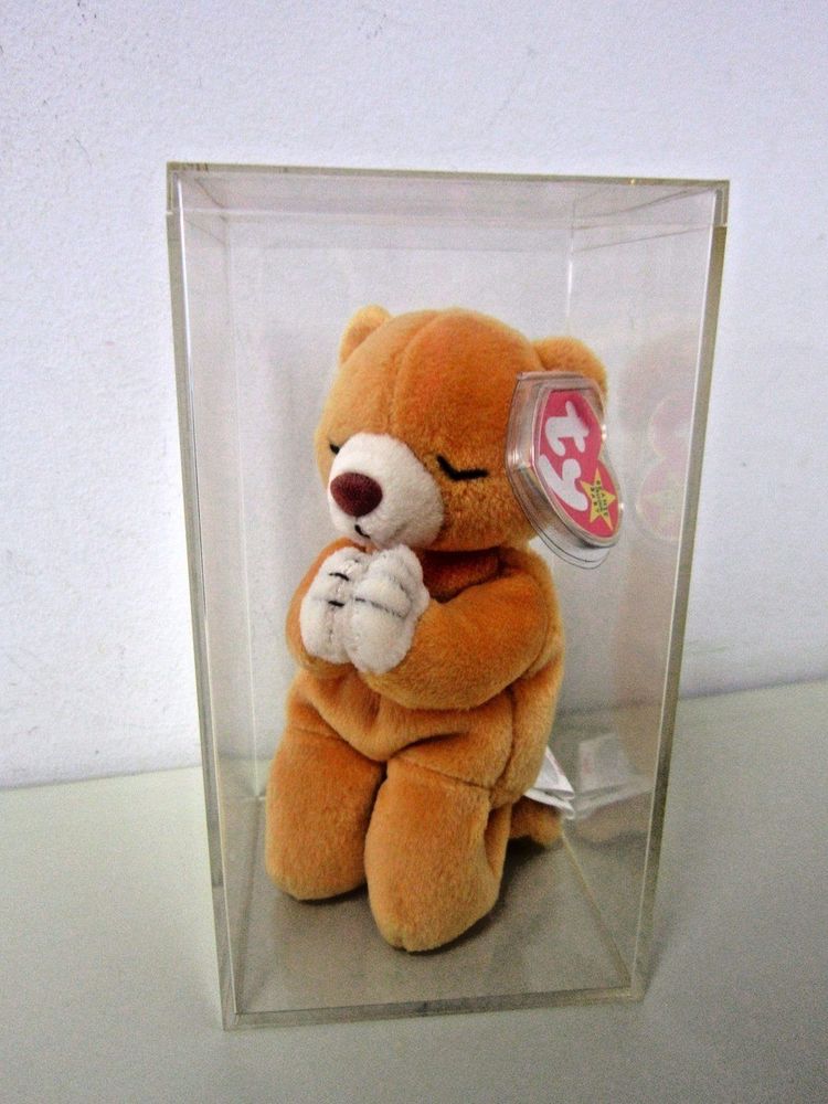 TY Beanie Baby HOPE Praying Bear 1998 Swing Tag 2 Errors No Stamp Tush