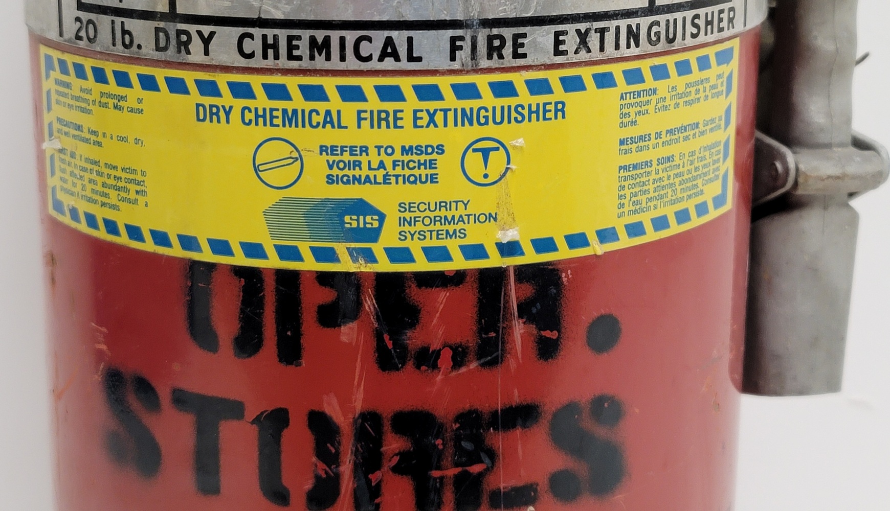 Vintage 1969 Pyrene PDC20C 20lb Dry Chemical Fire Extinguisher