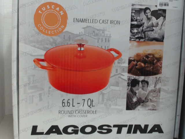 Lagostina Enamelled Cast Iron Casserole dish w/ cover | Avenue Shop