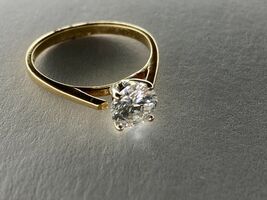 14k Yellow Gold Solitaire Diamond Ring (1.03ct) w/ Appraisal