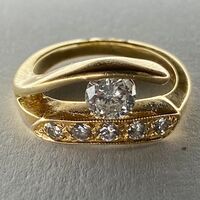 Woman's 14 Karat Yellow Gold Diamond Ring (50Pt.) 