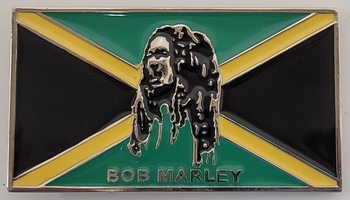 Bob Marley Jamaica Flag Belt Buckle