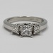 Platinum & Princess Cut Diamond Engagement Ring 1.00ct with Appraisal Size 7