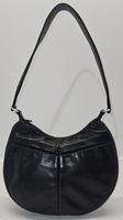 Y2K DANIER Black Leather Crescent Hand Bag 