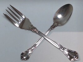 BIRKS STERLING COLD MEAT FORK & TEASPOON