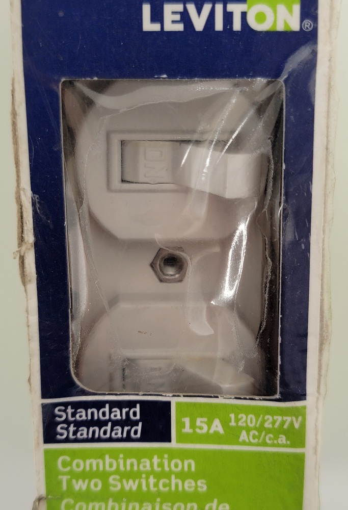 Leviton 5224 Standard 15A 120/277V Combination Two Switches