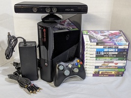 Xbox 360 E (1538) 4GB Kinect Sensor Bundle w. 12 Games & Controller