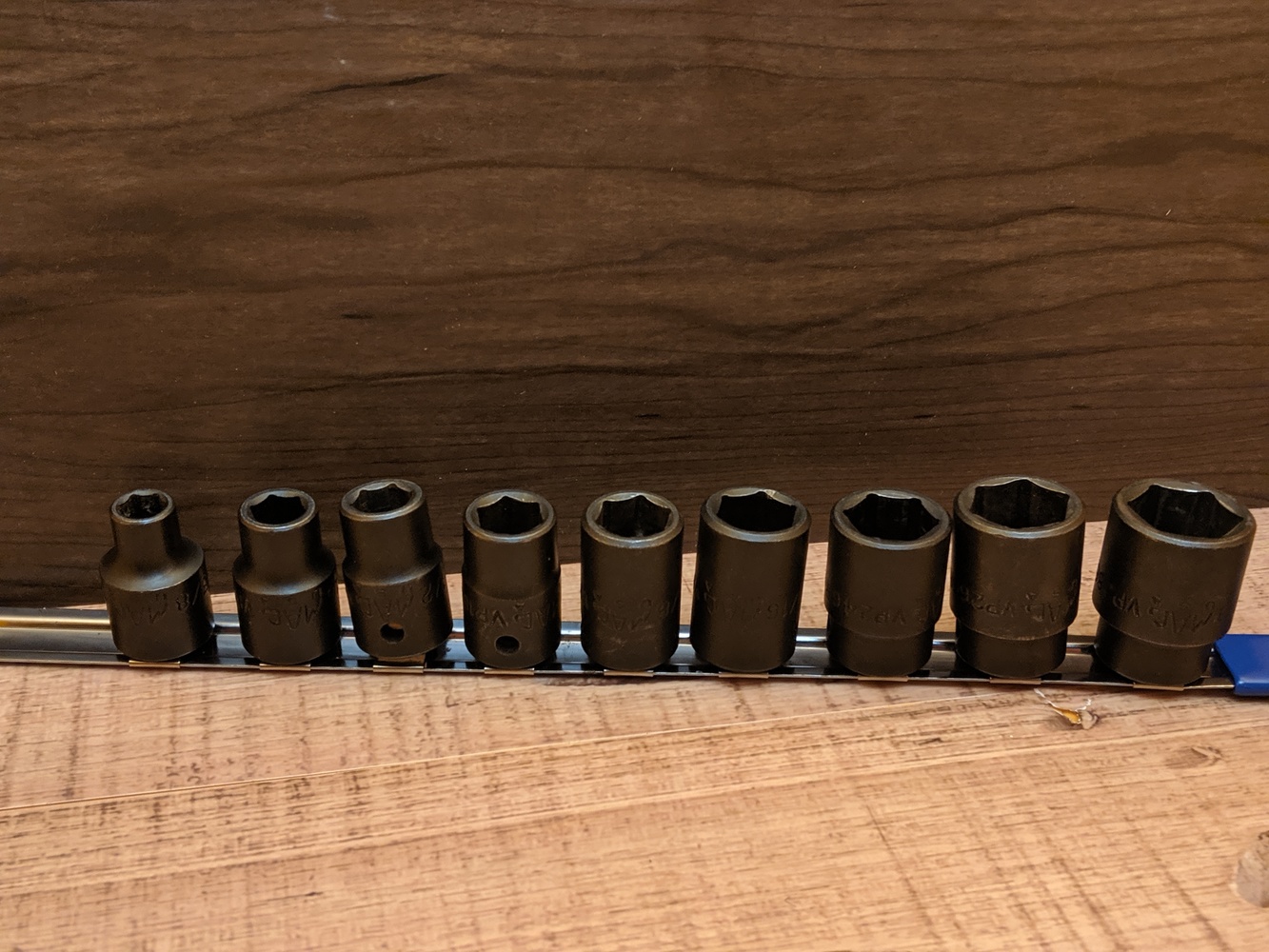 MAC Tools 9pc VP Series 6pt 1/2” Drive SAE Shallow Impact Sockets