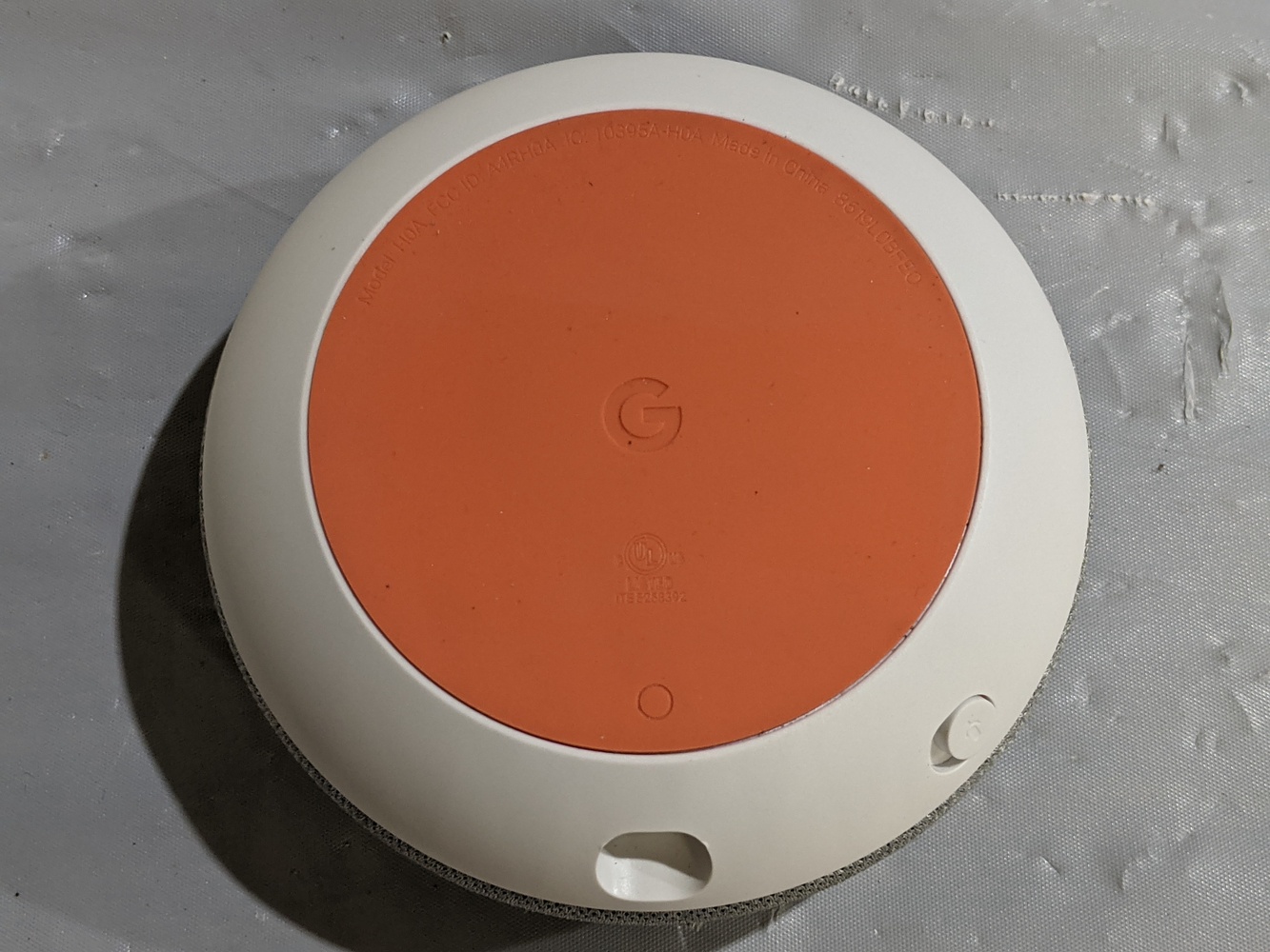 Google Home Mini Smart Speaker w/ original AC charger - Chalk - Model H0A