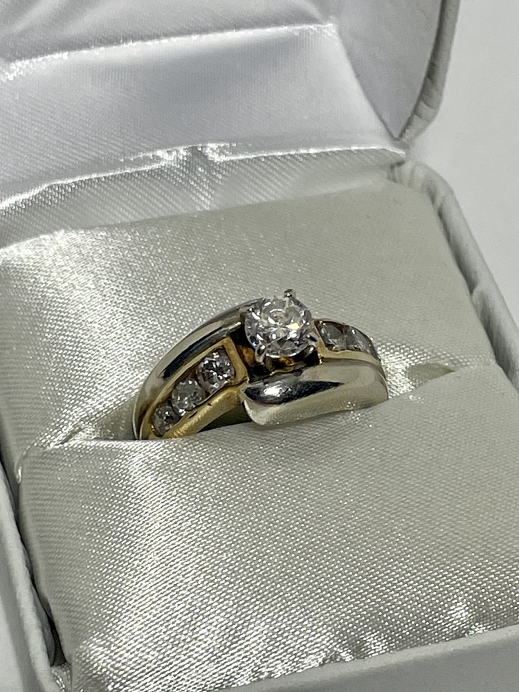 Ladies 14K Diamond Two-tone Ring