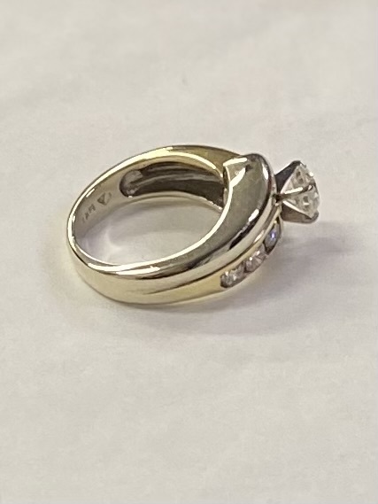Ladies 14K Diamond Two-tone Ring