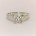 Lady's 14 Karat White Gold Princess Cut Solitaire Engagement Ring
