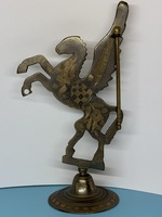 Brass Flying Horse Gong Bell with Hammer - Made in India!