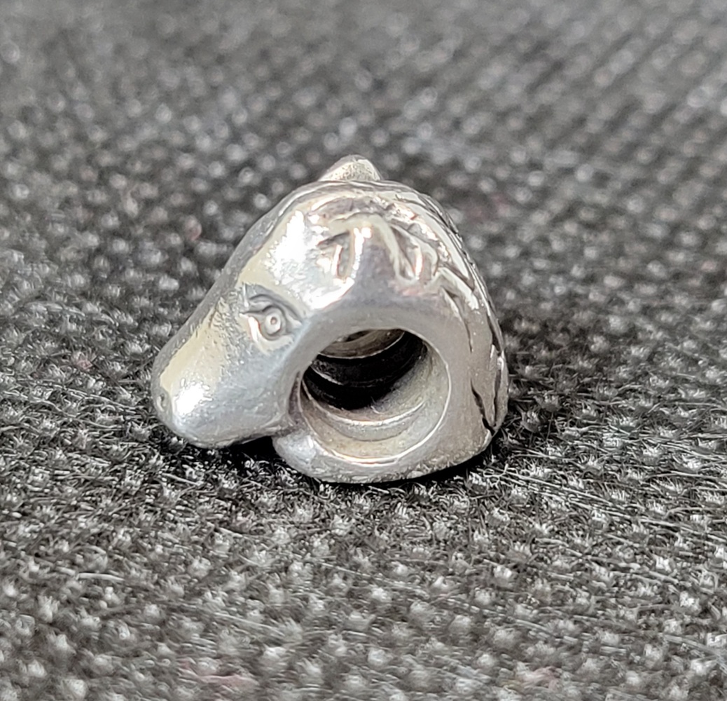 Authentic Retired Horse Head Charm Bead 790253 .925 Sterling Silver ALE