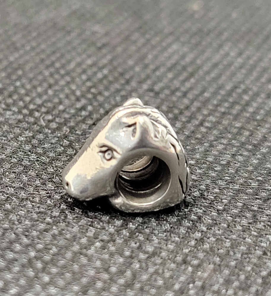 Authentic Retired Horse Head Charm Bead 790253 .925 Sterling Silver ALE
