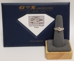 14 Karat White Gold 0.50ct Diamond Engagement Ring - Size: 5.75 + Appraisal