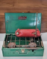 Vintage 1960's Coleman 421D Tourist 2-Burner Camping Stove