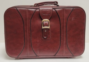 Vintage Burgundy Luggage Suitcase