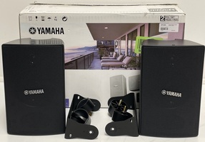 Yamaha Outdoor Speaker System in Black Includes Hanging Hardware