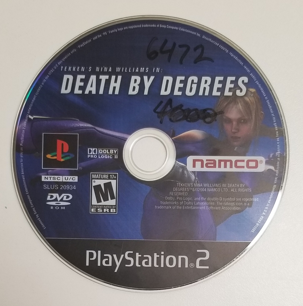 DEATH BY DEGREES **PS2**GAME ONLY**TESTED** Avenue Shop Swap & Sell