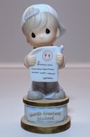 1998 Precious Moments 491586 "WORLDS GREATEST STUDENT" Porcelain Figurine
