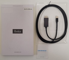 Rankie Mini DisplayPort (Mini DP) to HDMI Cable - 4K Resolution - 6 Feet - Black