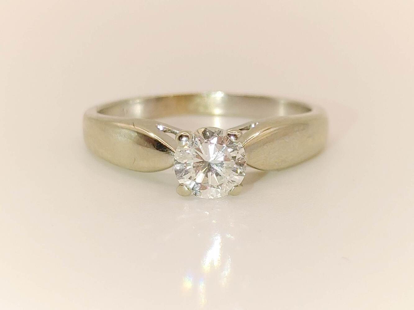 Lady's Solitaire Round Diamond Engagement Ring