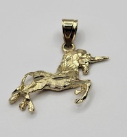 10K Yellow Gold Unicorn Pendant