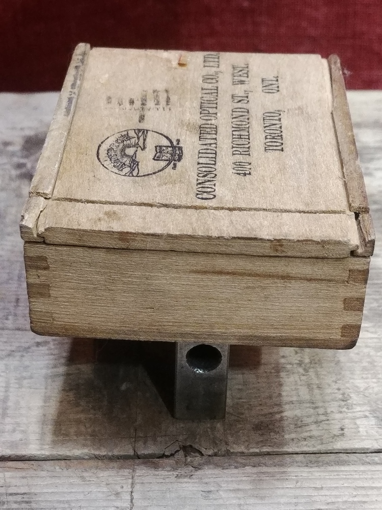 Antique Opticians Kyrptok Lens Mailer Box Consolidated Optical Toronto