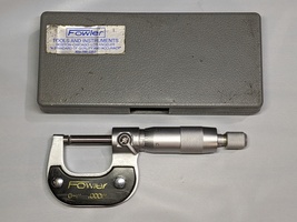 Fowler 0-1" Outside Micrometer 0.0001" reading ratchet stop