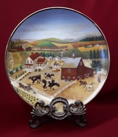 THE FRANKLIN MINT THE AMERICAN FOLK ART COLLECTION - COUNTRY JOURNEYS PLATE