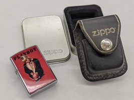 ZIPPO PLAYBOY Playmate Cover October 1966 Lighter w/leather holster
