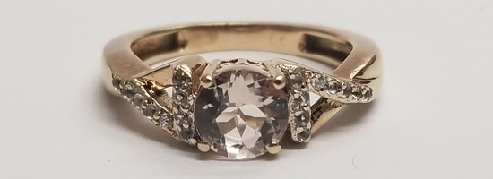 10 Karat Rose Gold Cluster Ring - Size: 5