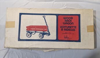 Vintage Henry Wooden Rack Red Childrens Kids Wagon Original Box Canada 7-UP 80s