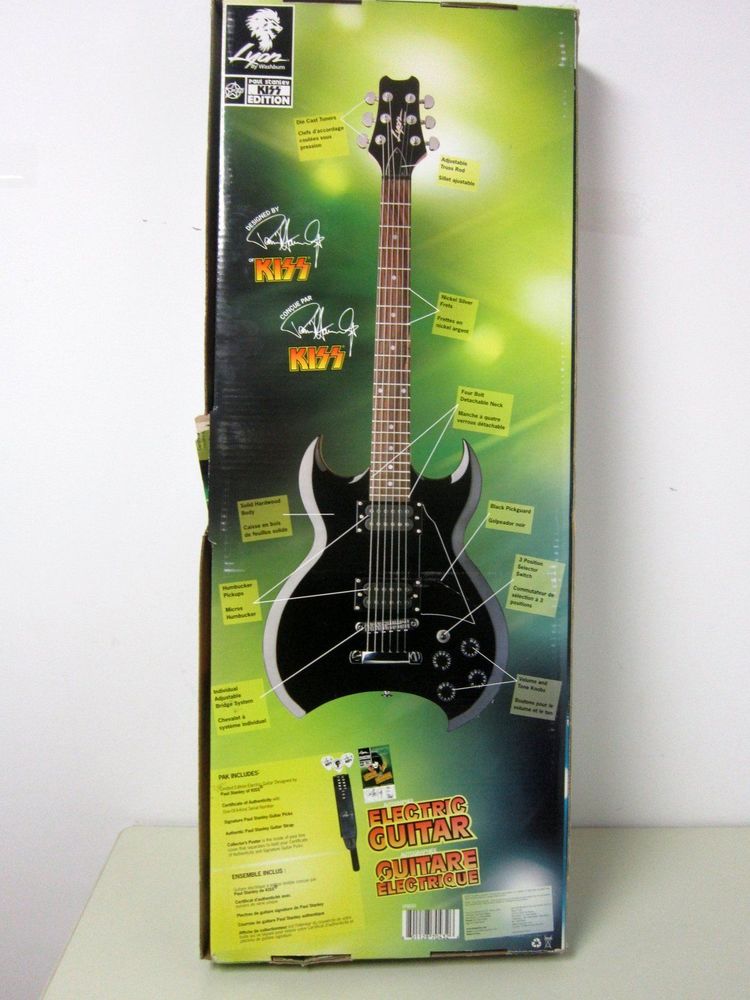 Lyon Washburn Paul Stanley KISS EDITION Guitar LPSC07 765/5000 COA