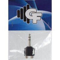 **NEW** GRF COUPLER TRANSFORMER - RCA FEMALE (2X) X 1/4 MALE STEREO