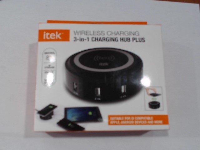 ITEK QI WIRELESS CHARGING 3-IN-1 CHARGING HUB PLUS (BLACK) New in Box |  Avenue Shop Swap & Sell