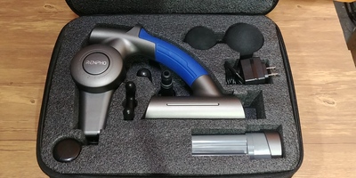 RENPHO RF GM168 6-Head 4-Speed Handheld Deep Tissue Massage Gun with Case