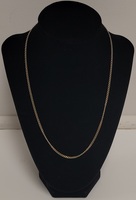 18 Karat Yellow Gold Curb Chain Necklace - Size: 30-Inch