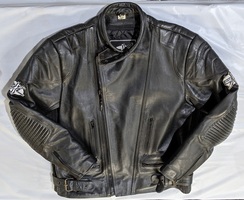 EXL Genuine Leather Motorcycle Jacket (Harley Davidson) patch Size L