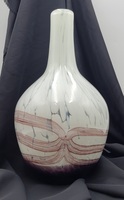 White & Purple Decorative Vase 10.5"