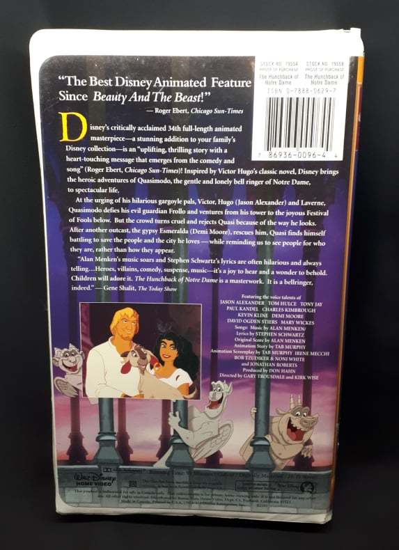 A Walt Disney Maserpiece The Hunchback Of Notre Dame Vhs Movie Avenue Shop Swap Sell
