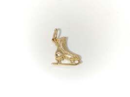 14 Karat Yellow Gold Figure Skate Charm